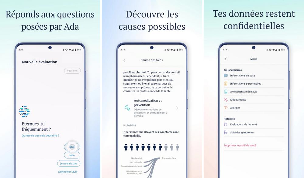Ada - meilleur application médicales