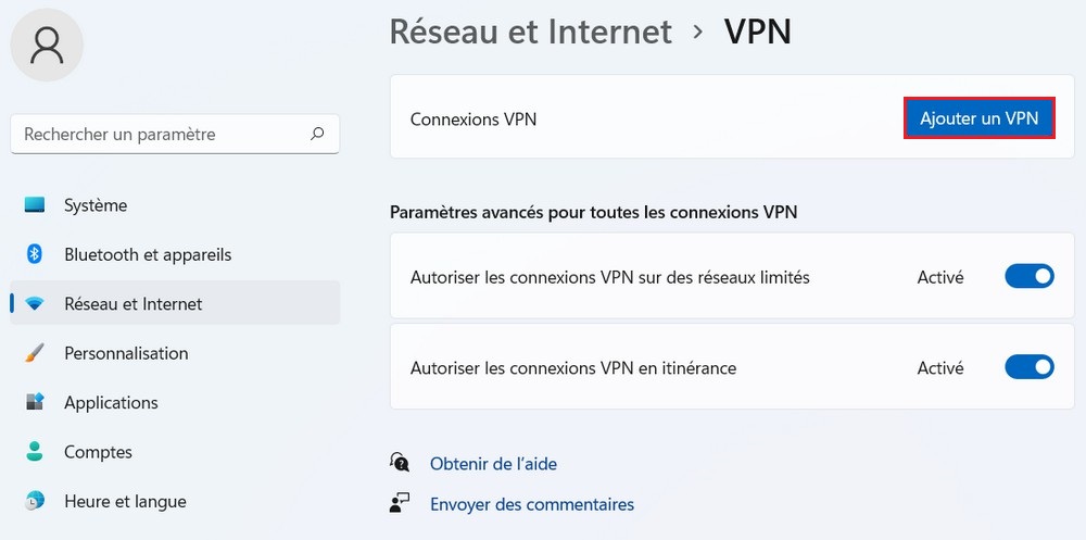 Ajouter un VPN