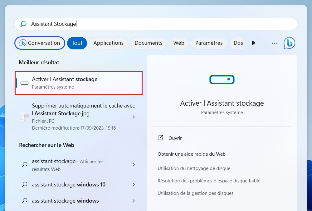 Assistant Stockage