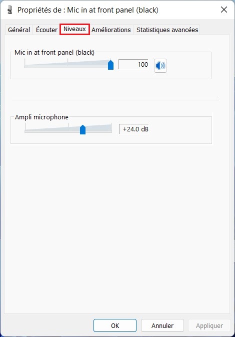 Augmenter le son du Micro sur Windows 11