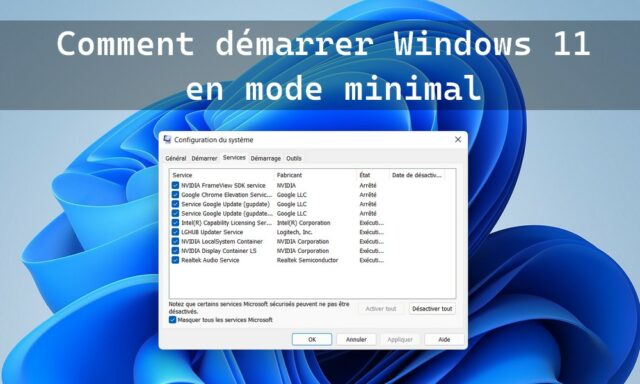 Comment effectuer un démarrage minimal sous Windows 11