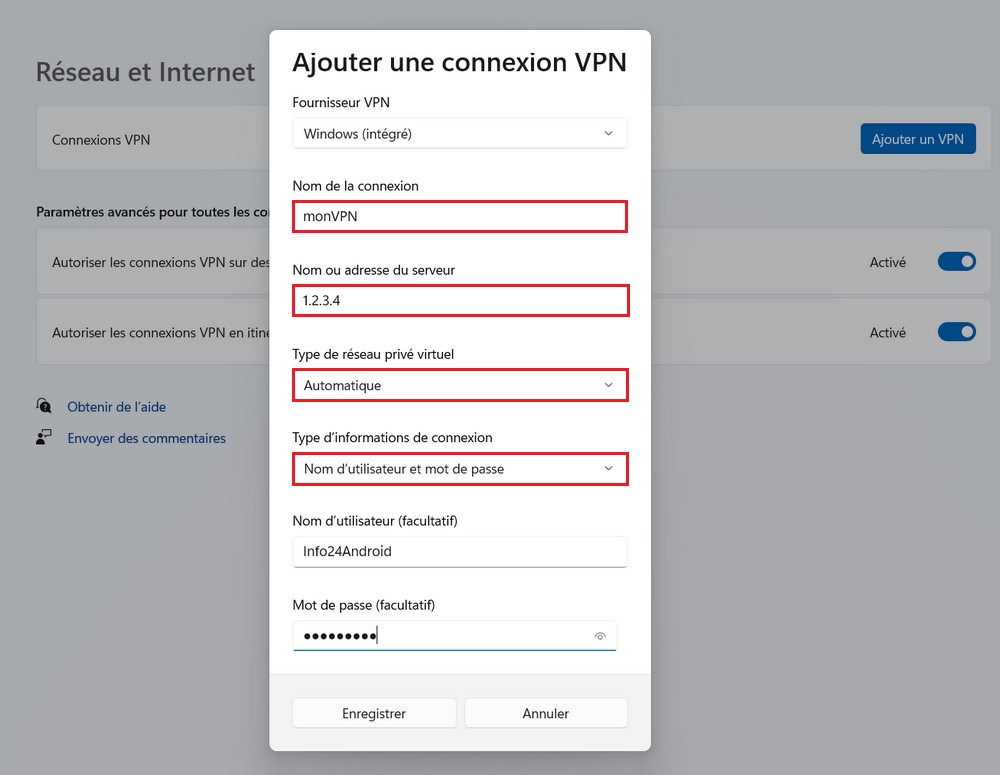 Créer une connexion VPN sur Windows 11