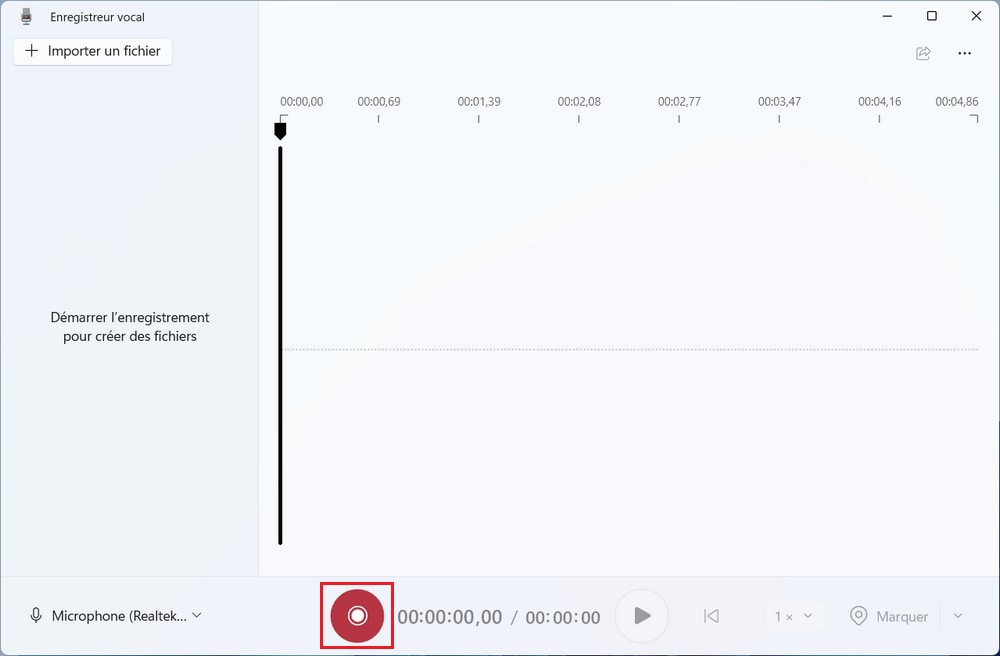 Enregistrer de l'audio dans Windows 11