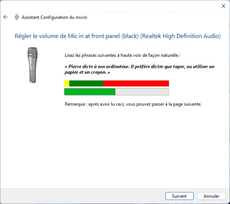 Tester le micro sur Windows 11