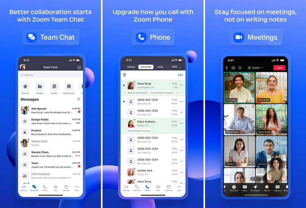 Zoom Workplace - meilleure application de visioconférence pour iPhone