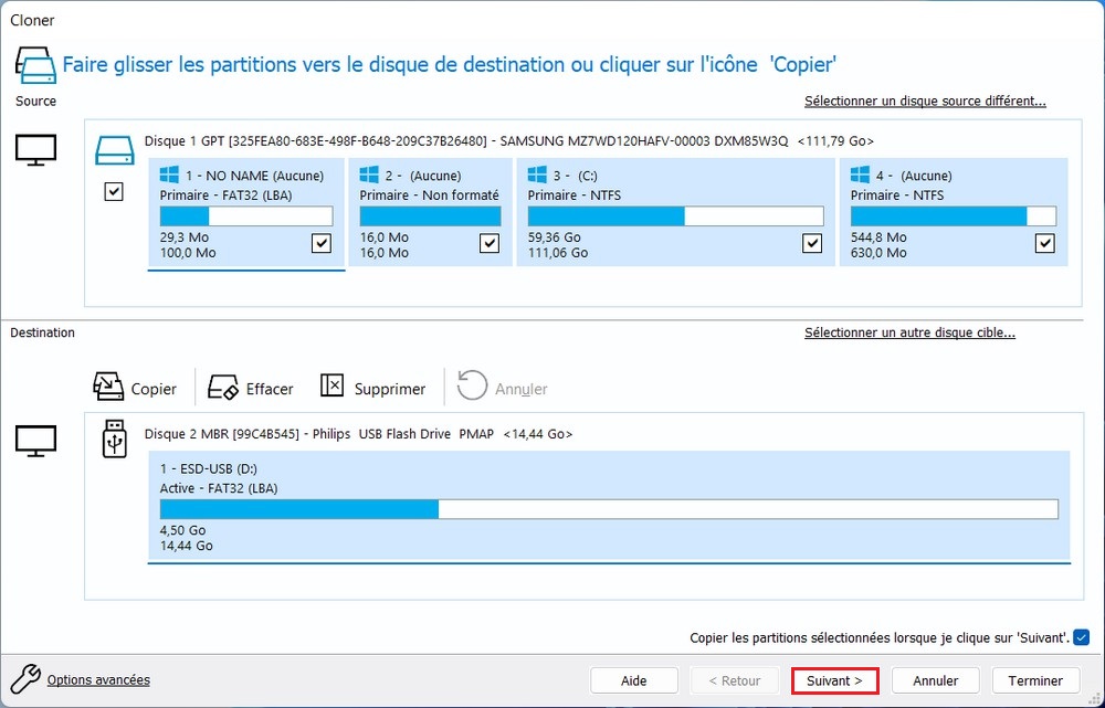 Cloner un disque dur sous Windows 11