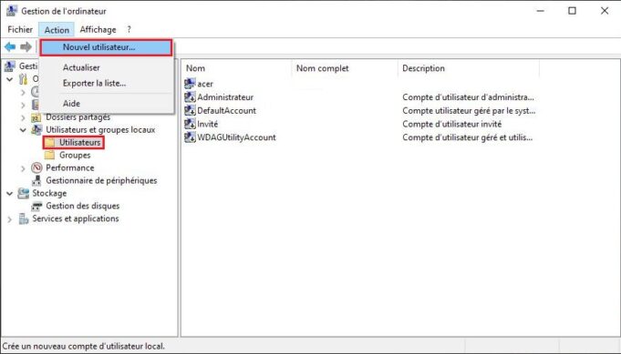 Comment créer un compte utilisateur local sous Windows 10