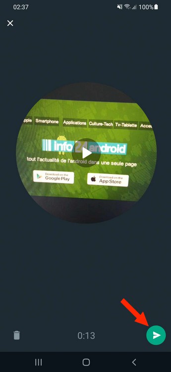 Envoyer un message vidéo sur WhatsApp