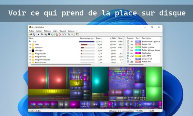 Voir ce qui prend de la place sur disque sur Windows 11