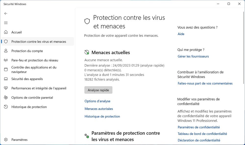 Analyser le système avec un logiciel antivirus