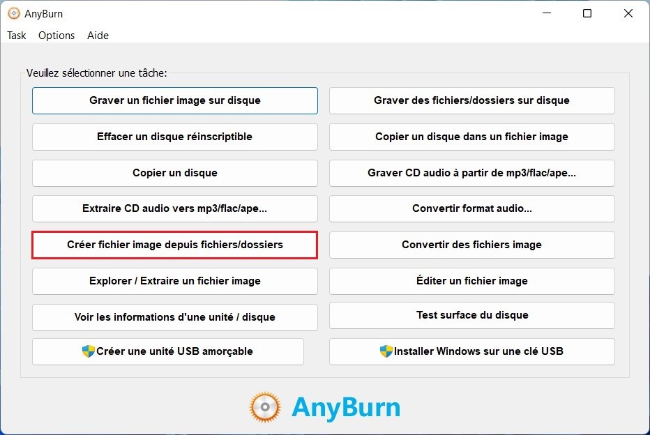 Créer fichier image depuis de fichiers