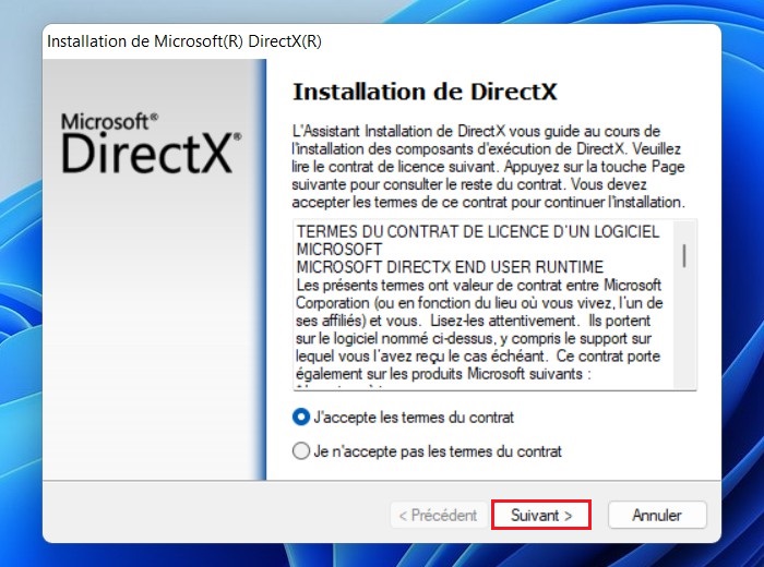 Installer la dernière version de DirectX