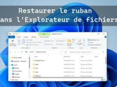 Restaurer le ruban dans l'Explorateur de fichiers de Windows 11