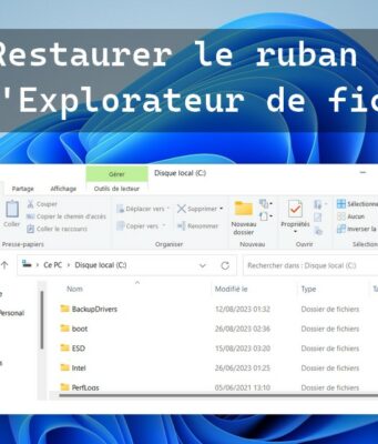 Restaurer le ruban dans l'Explorateur de fichiers de Windows 11