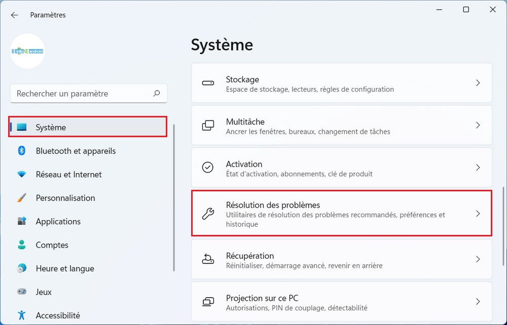 Système Windows 11