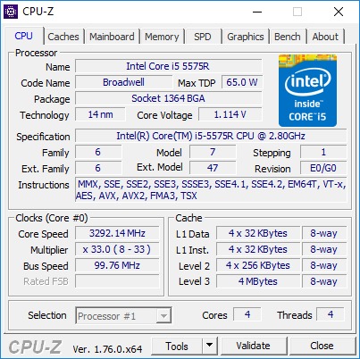 CPU-Z - outil de diagnostic matériel