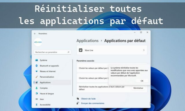 Comment réinitialiser les applications par défaut dans Windows 11