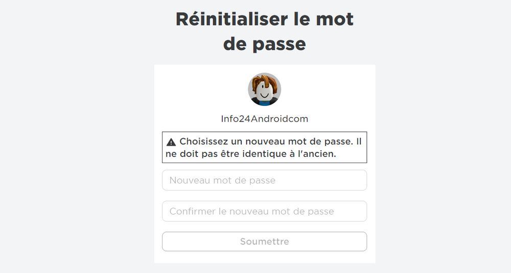 Comment réinitialiser votre mot de passe Roblox