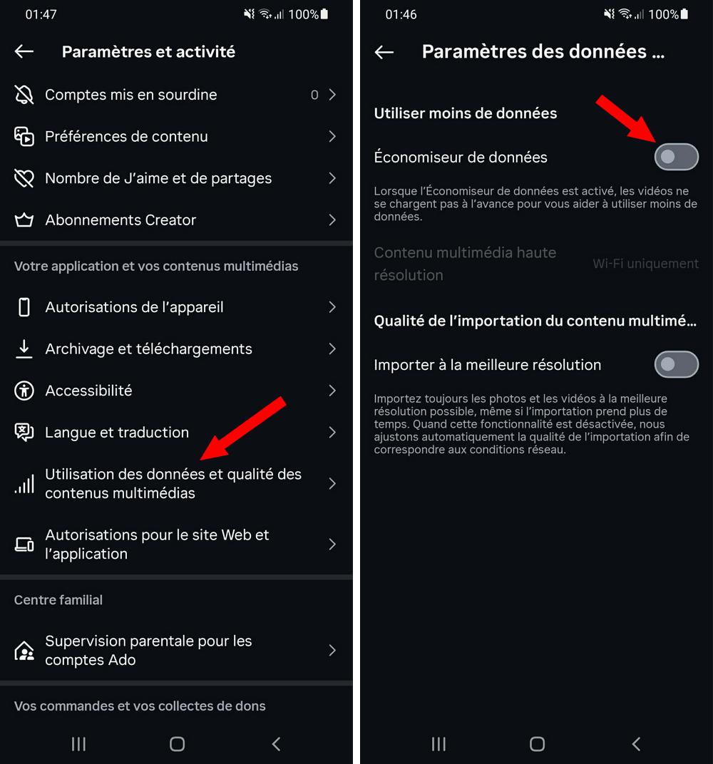 Désactiver la lecture automatique des vidéos sur Instagram