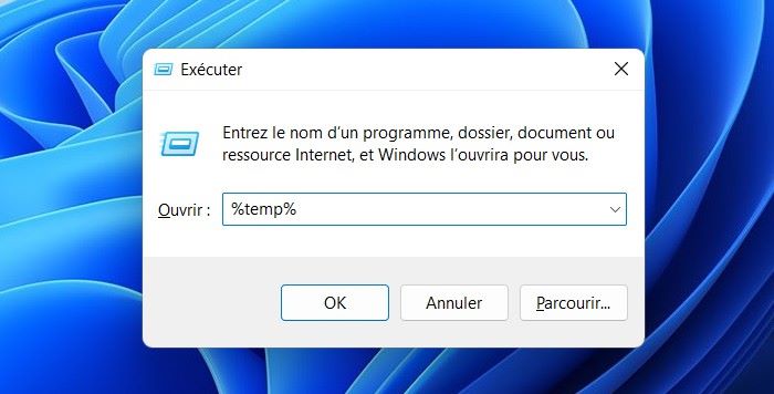 Fichiers temporaires Windows