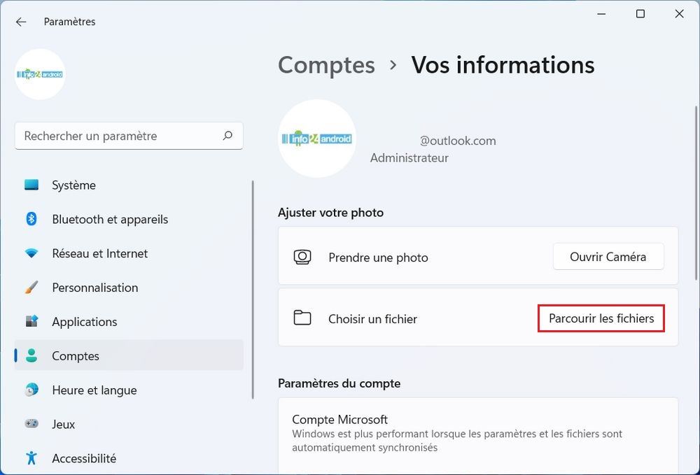 Restaurer la photo de profil par défaut de Windows 11