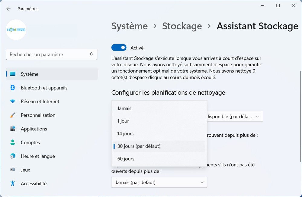 Supprimer automatiquement les anciens fichiers