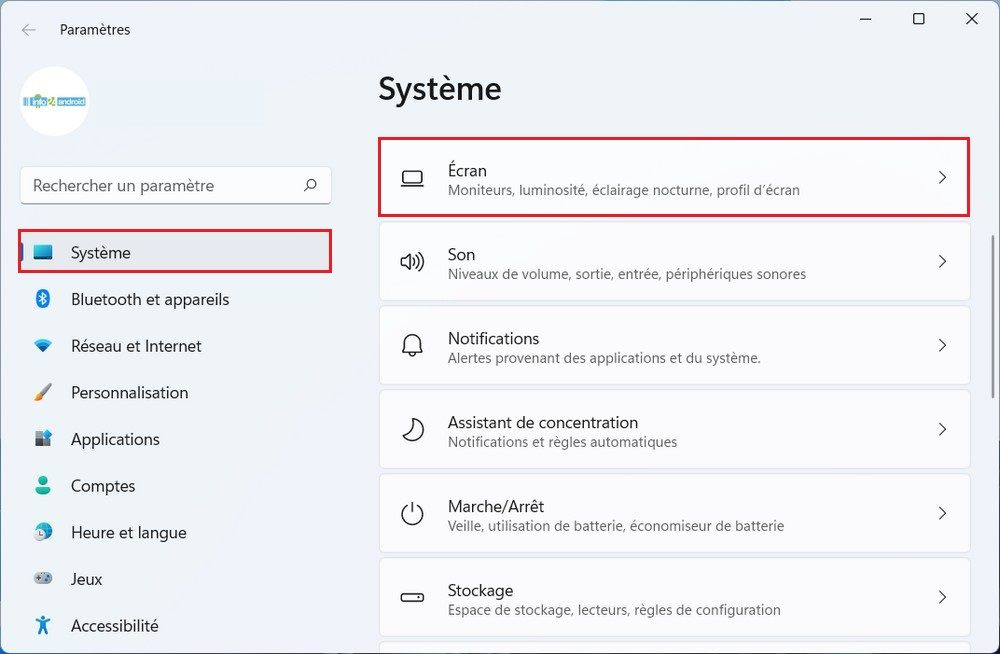 Système Windows 11