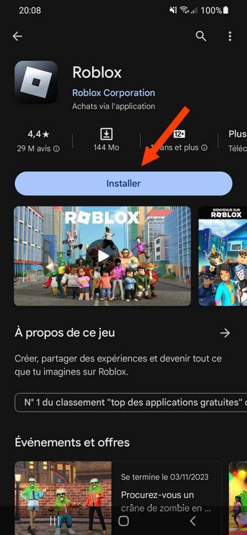 Téléchargez l'application Roblox