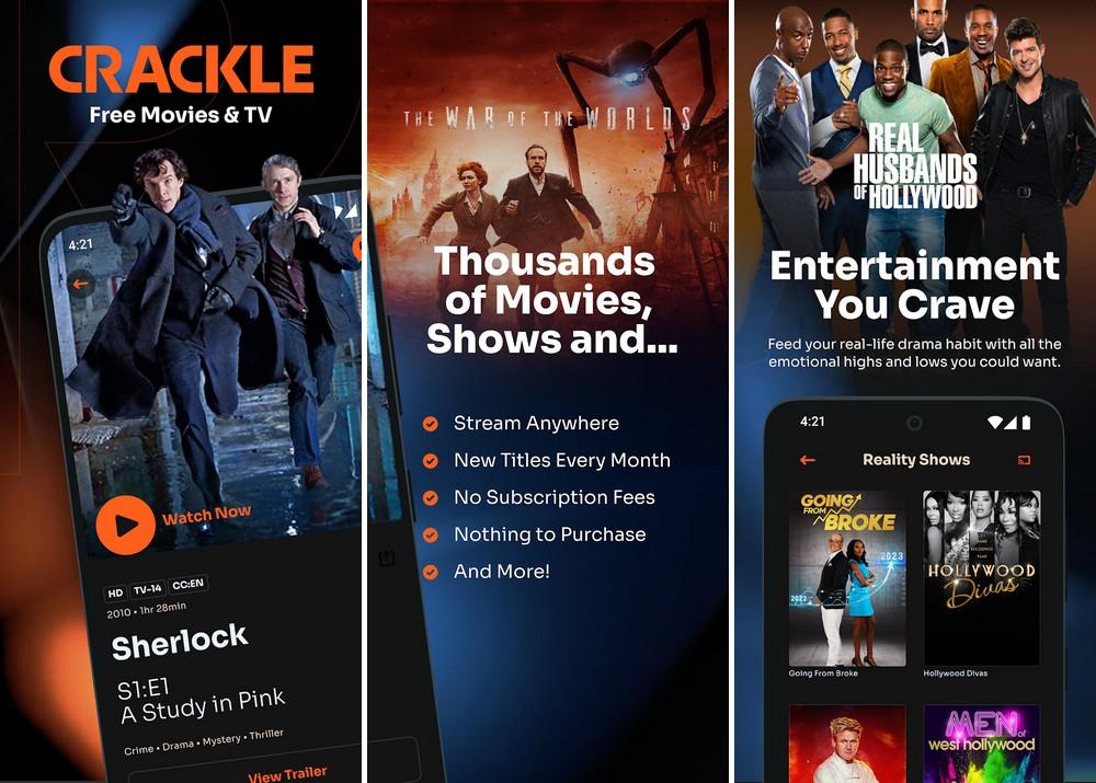 Crackle - application de streaming vidéo