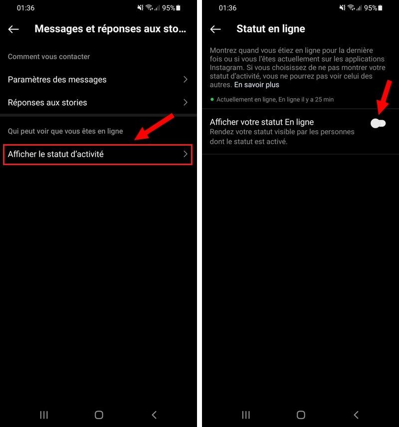 Comment désactiver son statut en ligne sur Instagram