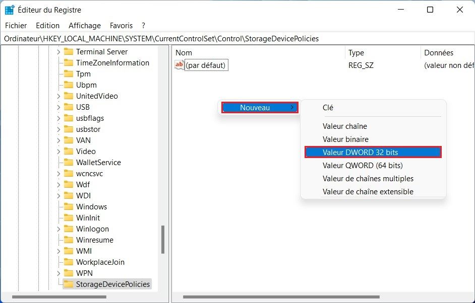 Effacer l'erreur de protection en écriture dans le registre Windows