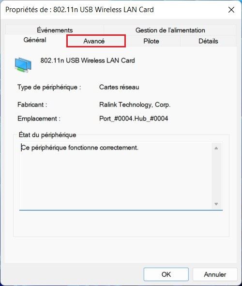 Passer de 2.4 GHz à 5 GHz sous Windows 11