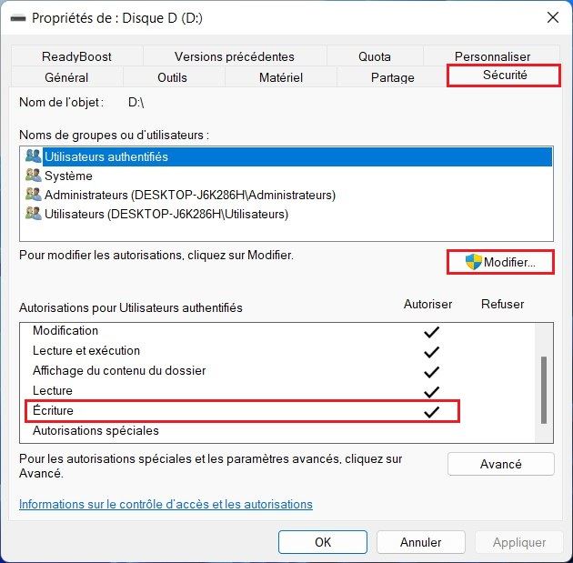 Une clé USB protégée en écriture