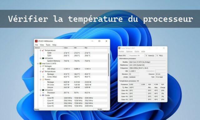 Comment vérifier la température du processeur sous Windows 11