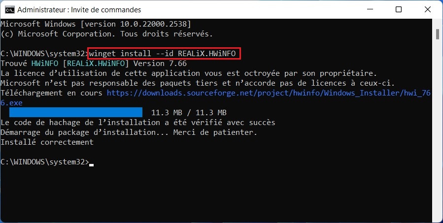 Installer l'application HWiNFO