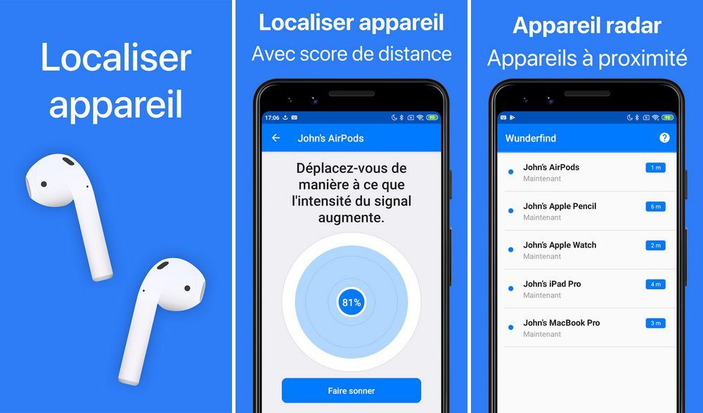 Wunderfind - Localiser appareil