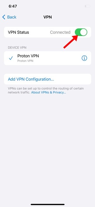 Configurer manuellement VPN sur iPhone