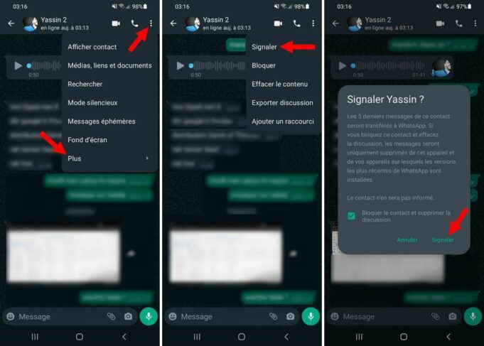 WhatsApp : comment bloquer et signaler un contact