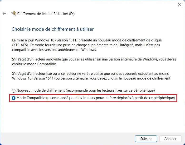 Activer BitLocker To Go sur une clé USB