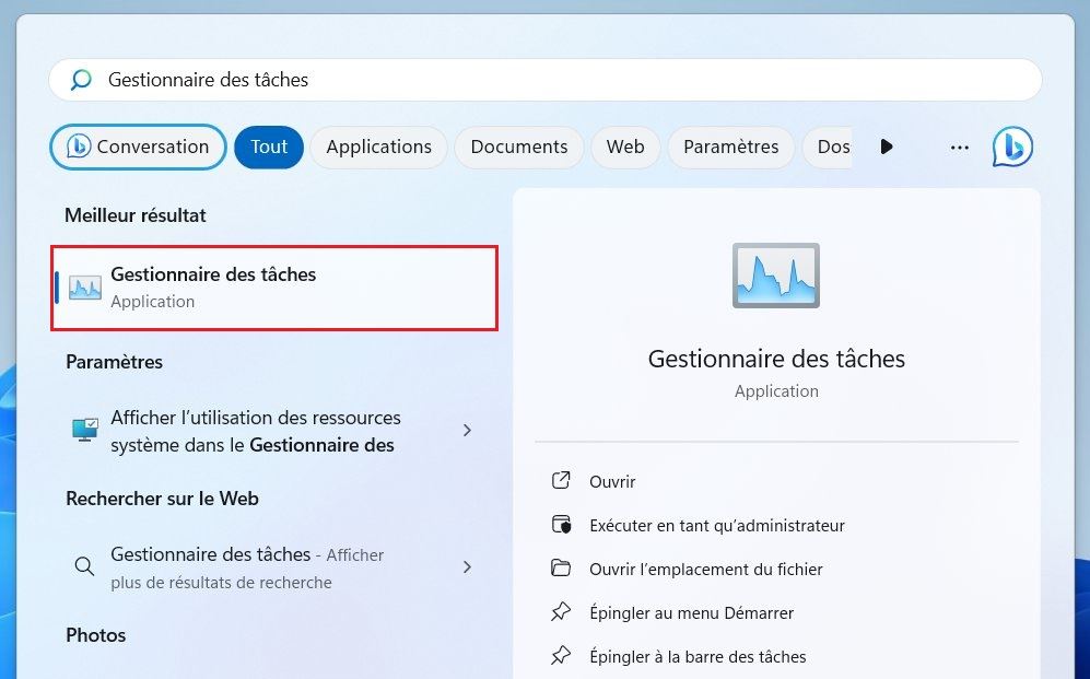Gestionnaire des tâches