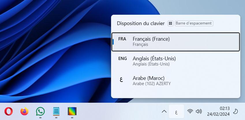 Modifier la disposition du clavier