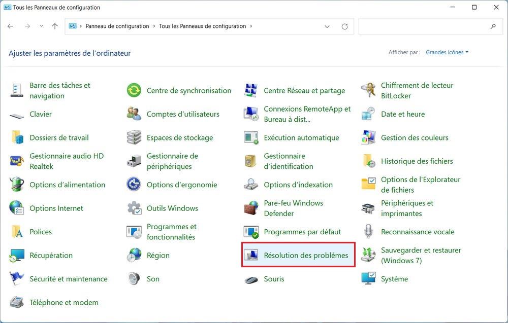 Résolution des problèmes