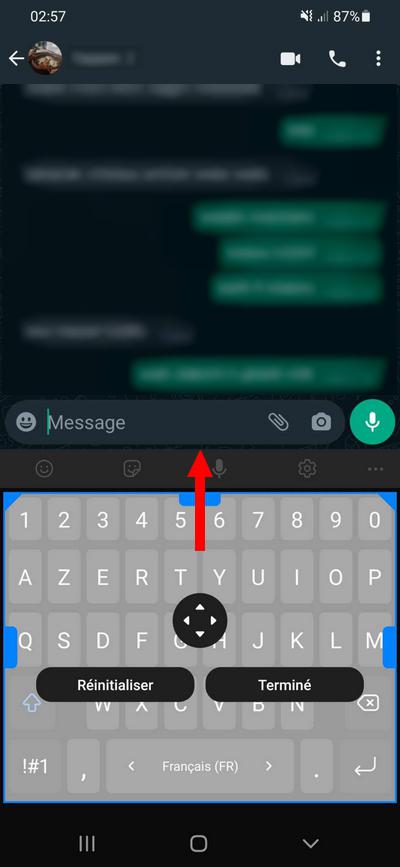 Agrandir le clavier sur Android