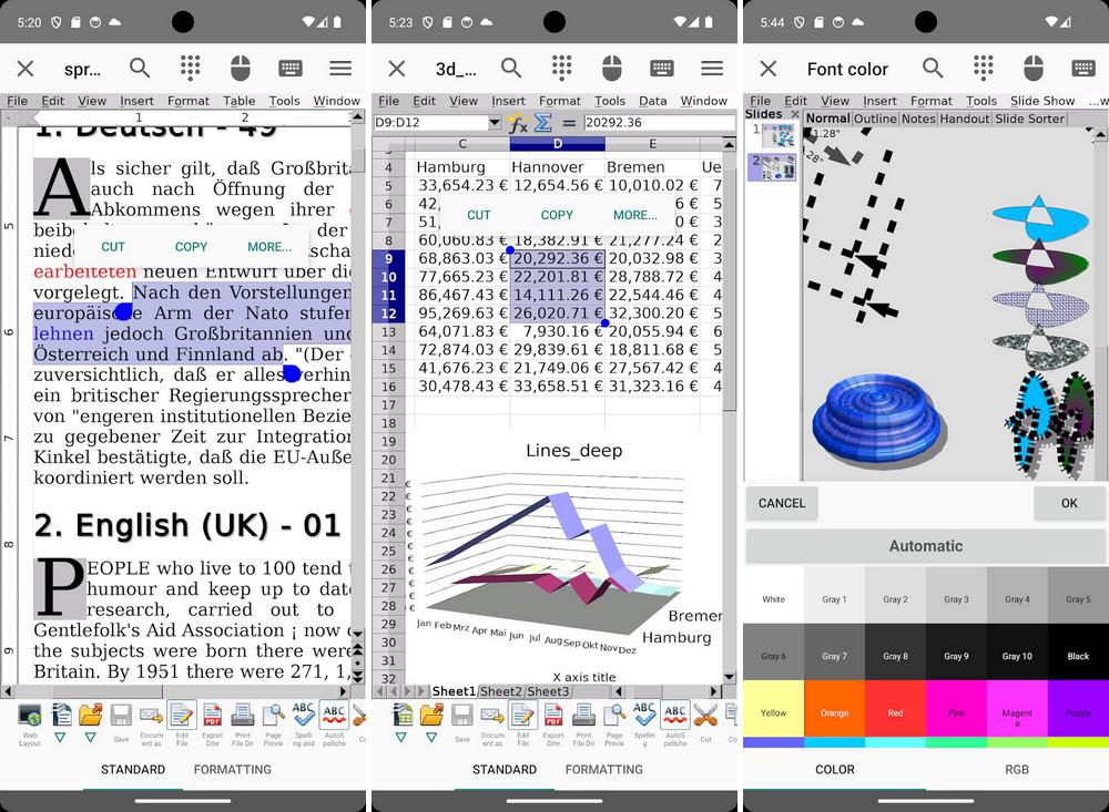 AndreOpen Office - meilleure application de tableur