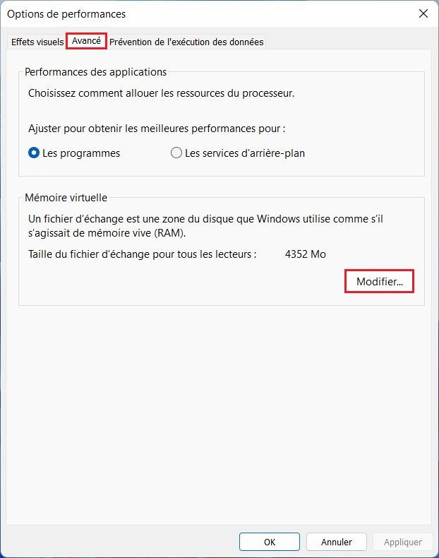 Augmenter sa mémoire virtuelle