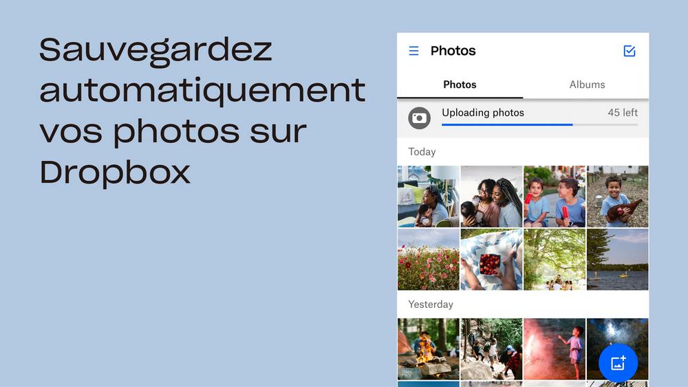 Dropbox - application pour sauvegarder vos photos