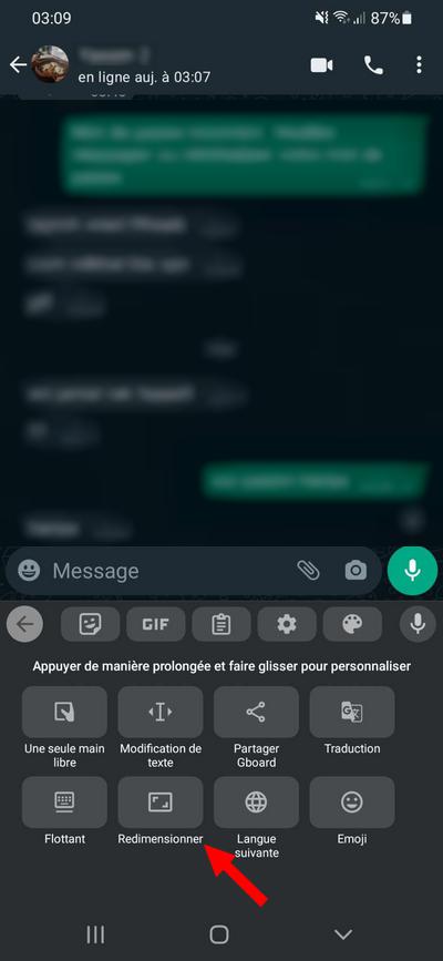 Redimensionner le clavier sur Android