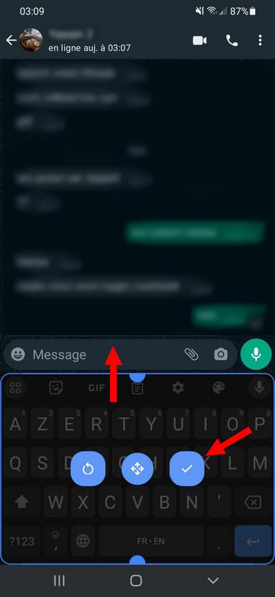 Agrandir le clavier Gboard