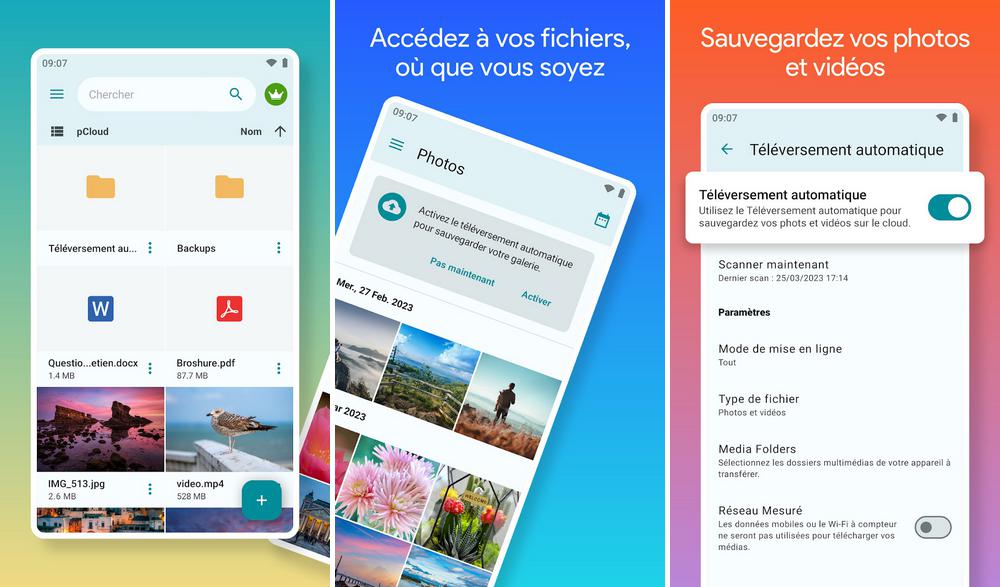 pCloud - application pour sauvegarder vos photos