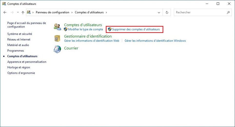 Panneau de configuration